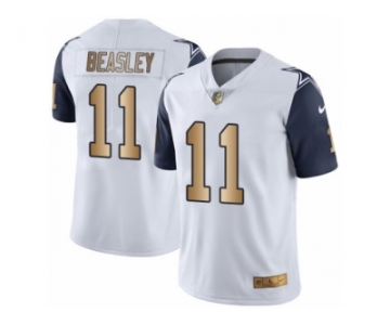 Youth Nike Dallas Cowboys #11 Cole Beasley Limited White Gold Rush NFL Jersey