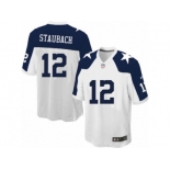 Youth Nike Dallas Cowboys #12 Roger Staubach Game White Throwback Alternate NFL Jersey