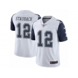 Youth Nike Dallas Cowboys #12 Roger Staubach Limited White Rush NFL Jersey