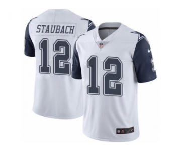 Youth Nike Dallas Cowboys #12 Roger Staubach Limited White Rush NFL Jersey