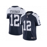 Youth Nike Dallas Cowboys #12 Roger Staubach Vapor Untouchable Limited Navy Blue Throwback Alternate NFL Jersey