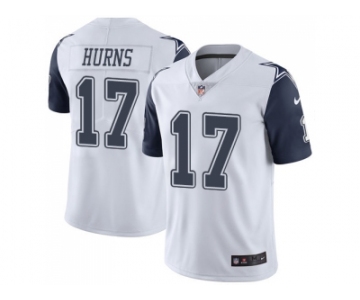 Youth Nike Dallas Cowboys #17 Allen Hurns White Stitched NFL Limited Rush Jersey