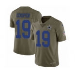 Youth Nike Dallas Cowboys #19 Amari Cooper Limited Olive 2017 Salute to Service NFL Jersey