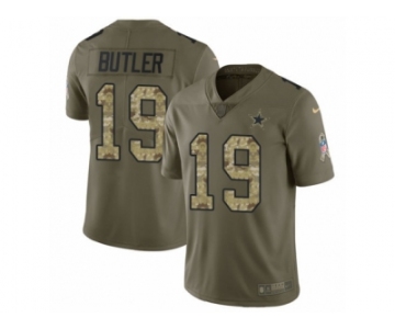 Youth Nike Dallas Cowboys #19 Brice Butler Limited Olive Camo 2017 Salute to Service NFL Jersey