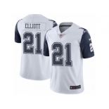 Youth Nike Dallas Cowboys #21 Ezekiel Elliott Limited White Rush NFL Jersey