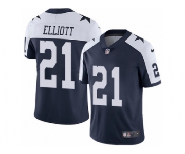 Youth Nike Dallas Cowboys #21 Ezekiel Elliott Vapor Untouchable Limited Navy Blue Throwback Alternate NFL Jersey