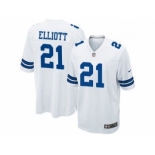 Youth Nike Dallas Cowboys #21 Ezekiel Elliott White Stitched NFL Jersey[Elliott]