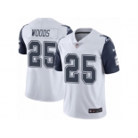 Youth Nike Dallas Cowboys #25 Xavier Woods Limited White Rush NFL Jersey