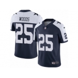 Youth Nike Dallas Cowboys #25 Xavier Woods Vapor Untouchable Limited Navy Blue Throwback Alternate NFL Jersey