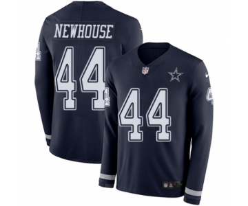 Youth Nike Dallas Cowboys #44 Robert Newhouse Limited Navy Blue Therma Long Sleeve NFL Jersey