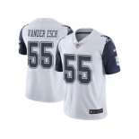 Youth Nike Dallas Cowboys #55 Leighton Vander Esch White Stitched NFL Limited Rush Jersey