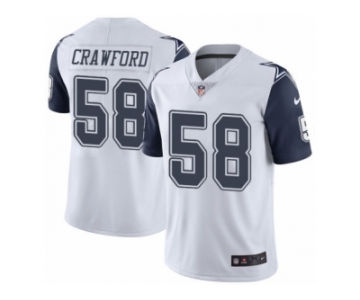 Youth Nike Dallas Cowboys #58 Jack Crawford Limited White Rush NFL Jersey