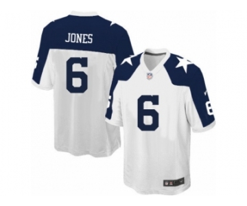 Youth Nike Dallas Cowboys #6 Chris Jones Game White Throwback Alternate NFL Jersey