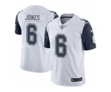 Youth Nike Dallas Cowboys #6 Chris Jones Limited White Rush NFL Jersey