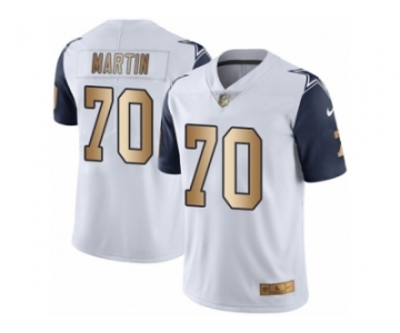 Youth Nike Dallas Cowboys #70 Zack Martin Limited White Gold Rush NFL Jersey