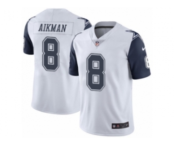 Youth Nike Dallas Cowboys #8 Troy Aikman Limited White Rush NFL Jersey