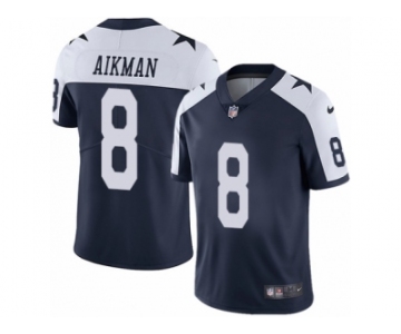 Youth Nike Dallas Cowboys #8 Troy Aikman Vapor Untouchable Limited Navy Blue Throwback Alternate NFL Jersey