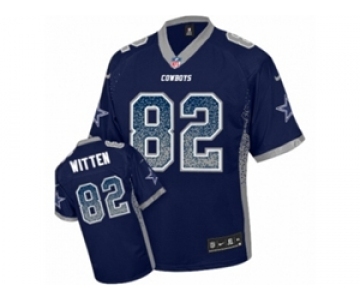 Youth Nike Dallas Cowboys #82 Jason Witten Elite Navy Blue Drift Fashion NFL Jersey