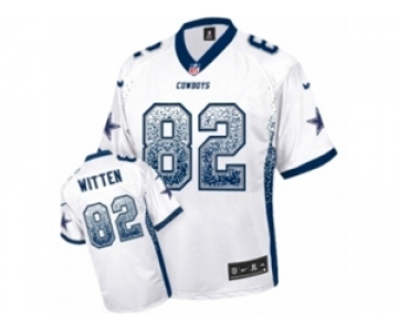 Youth Nike Dallas Cowboys #82 Jason Witten Elite White Drift Fashion NFL Jersey