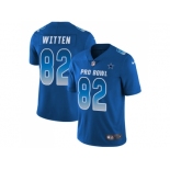 Youth Nike Dallas Cowboys #82 Jason Witten Royal Stitched NFL Limited NFC 2018 Pro Bowl Jersey