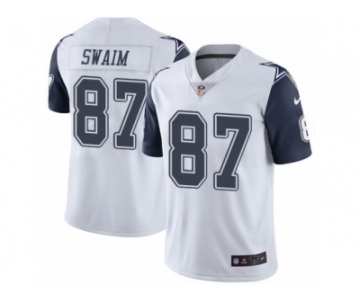 Youth Nike Dallas Cowboys #87 Geoff Swaim Limited White Rush NFL Jersey