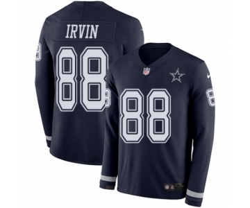 Youth Nike Dallas Cowboys #88 Michael Irvin Limited Navy Blue Therma Long Sleeve NFL Jersey