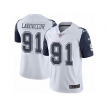 Youth Nike Dallas Cowboys #91 L. P. Ladouceur Limited White Rush NFL Jersey