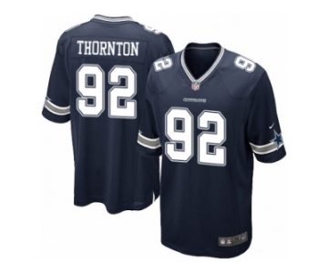 Youth Nike Dallas Cowboys #92 Cedric Thornton Game Navy Blue Team Color NFL Jersey