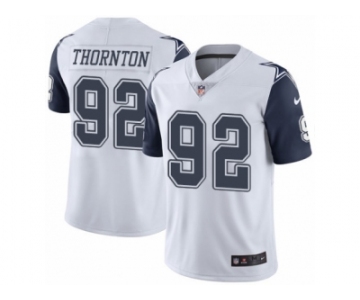 Youth Nike Dallas Cowboys #92 Cedric Thornton Limited White Rush NFL Jersey