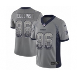 Youth Nike Dallas Cowboys #96 Maliek Collins Limited Gray Rush Drift Fashion NFL Jersey