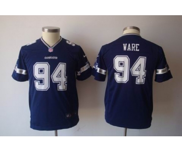 nike youth nfl dallas cowboys #94 ware blue[nike]