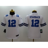 nike youth nfl jerseys dallas cowboys #12 staubach white[nike limited]