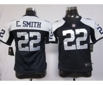 nike youth nfl jerseys dallas cowboys #22 e.smith blue thankgivings[nike]