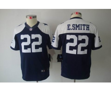 nike youth nfl jerseys dallas cowboys #22 e.smitth blue[nike limited throwback]