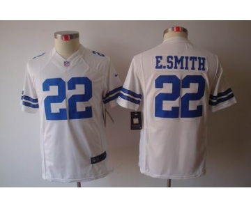 nike youth nfl jerseys dallas cowboys #22 e.smitth white[nike limited]