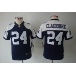 nike youth nfl jerseys dallas cowboys #24 claiborne blue[nike limited throwback]