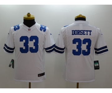 nike youth nfl jerseys dallas cowboys #33 dorsett white[nike limited]