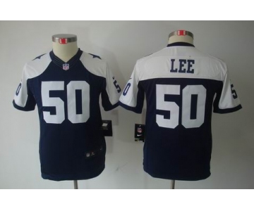 nike youth nfl jerseys dallas cowboys #50 lee blue[nike limited throwback]