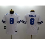 nike youth nfl jerseys dallas cowboys #8 aikman white[nike limited]