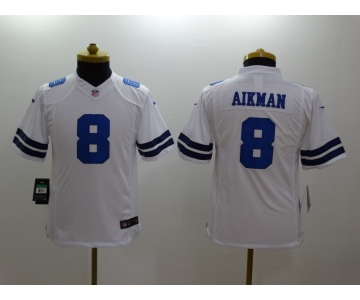 nike youth nfl jerseys dallas cowboys #8 aikman white[nike limited]