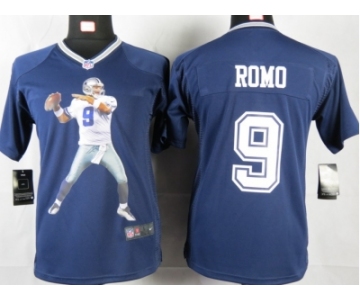 nike youth nfl jerseys dallas cowboys #9 romo blue[portrait fashion]