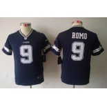 nike youth nfl jerseys dallas cowboys #9 romo grey blue[nike limited]