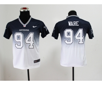 nike youth nfl jerseys dallas cowboys #94 ware blue-white[nike drift fashion][second version]