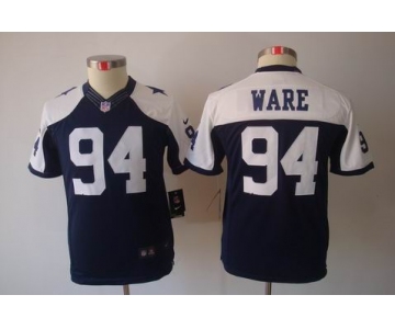 nike youth nfl jerseys dallas cowboys #94 ware blue[nike limited throwback]