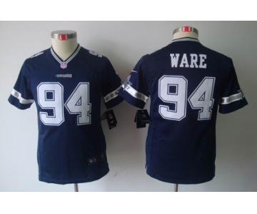 nike youth nfl jerseys dallas cowboys #94 ware blue[nike limited]