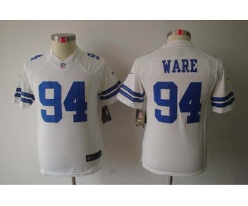 nike youth nfl jerseys dallas cowboys #94 ware white[nike limited]