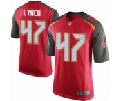 Men's Nike Tampa Bay Buccaneers #47 John Lynch Game Red Team Color NFL Jersey