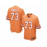 Men's Nike Tampa Bay Buccaneers #73 J. R. Sweezy Game Orange Glaze Alternate NFL Jersey