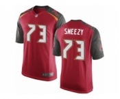 Men's Nike Tampa Bay Buccaneers #73 J. R. Sweezy Game Red Team Color NFL Jersey