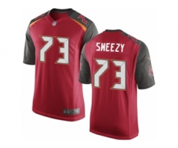 Men's Nike Tampa Bay Buccaneers #73 J. R. Sweezy Game Red Team Color NFL Jersey